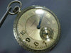 ANTIQUE LARGE HAMPDEN 14KT WHITE GOLD FILLED ROUND FILIGREE POCKET WATCH #26634