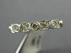 ESTATE .26CT DIAMOND 14K WHITE GOLD ROUND & SQUARE FILIGREE ETERNITY RING #14417