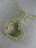 ESTATE .50CT DIAMOND 14KT YELLOW GOLD CLASSIC OPEN HEART FLOATING PENDANT #10769