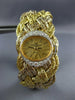 ESTATE LARGE BAUME & MERCIER .88CT DIAMOND 18KT TWO TONE GOLD WOVEN WATCH #25889