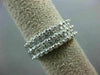 ESTATE WIDE 1CT DIAMOND 14KT WHITE GOLD MULTI ROW SEMI ETERNITY ANNIVERSARY RING