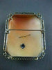 ANTIQUE LARGE .08CT DIAMOND 14K WHITE GOLD FILIGREE LADY CAMEO BROOCH PIN #22063
