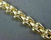 ESTATE WIDE 14KT YELLOW GOLD MATTE & SHINY TOOTH FAIRY BRACELET 6mm #23314