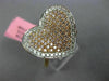 LARGE .92CT WHITE & PINK DIAMOND 18KT WHITE & ROSE GOLD 3D HEART INFINITY RING
