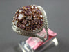 LARGE 3.43CT WHITE & PINK DIAMOND 18K WHITE & ROSE GOLD 3D OVAL ANNIVERSARY RING