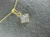 ESTATE .25CT DIAMOND 14KT YELLOW GOLD 3D PRINCESS INVISIBLE SQUARE PENDANT #1758