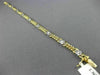 ESTATE WIDE .45CT DIAMOND 14KT WHITE & YELLOW GOLD HEART LOVE BRACELET #15359