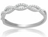 ESTATE .18CT DIAMOND 14KT WHITE GOLD CLASSIC INFINITY WEDDING ANNIVERSARY RING