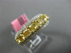 ESTATE 2.83CT WHITE & FANCY YELLOW DIAMOND 18K TWO TONE WEDDING ANNIVERSARY RING