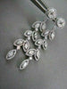 ANTIQUE 4.76CT DIAMOND MARQUISE & ROUND 14KT WHITE GOLD LEAF DROP EARRINGS 21686