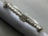 ESTATE .30CT DIAMOND 14K WHITE GOLD 3D SQUARE FLEXIBLE PAVE ROPE BANGLE BRACELET