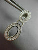 ESTATE .75CT ROUND DIAMOND 14KT WHITE GOLD CLASSIC OVAL DROP EARRINGS #15150