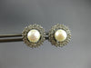 .50CT DIAMOND & AAA SOUTH SEA PEARL 14KT WHITE GOLD CLASSIC FLOWER STUD EARRINGS
