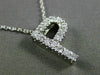 ESTATE LARGE .21CT DIAMOND 14KT WHITE GOLD 3D "P" FLOATING INITIAL PENDANT 18476