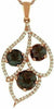 ESTATE 3.78CT WHITE & CHOCOLATE FANCY DIAMOND 18K ROSE GOLD 3D TEAR DROP PENDANT