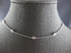 ESTATE LARGE .53CT DIAMOND 14KT WHITE GOLD CLASSIC BY THE YARD LOVE NECKLACE