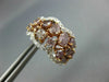 WIDE 4.90CT WHITE & MULTI COLOR DIAMOND 18KT WHITE & ROSE GOLD CLIP ON EARRINGS