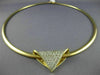 ESTATE LARGE 1.37CT DIAMOND 14K 2 TONE GOLD TRIANGLE SLIDE PENDANT #17213