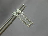 ESTATE .50CT DIAMOND 14KT WHITE GOLD 3D CLASSIC OVAL INSIDE OUT HOOP EARRINGS