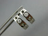 .16CT DIAMOND 14K WHITE GOLD ETOILE STAR HEART & MOON LOVE HUGGIE EARRINGS #1043