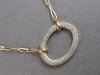 LARGE 1.17CT DIAMOND 14KT YELLOW GOLD CLASSIC OPEN OVAL MULTI ROW LOVE NECKLACE