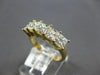 LARGE 2CT DIAMOND 14KT YELLOW GOLD 3D 5 STONE INVISIBLE WEDDING ANNIVERSARY RING