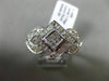 ESTATE MASSIVE .70CT DIAMOND ROUND PRINCESS 14K WHITE GOLD HEART FRIENDSHIP RING
