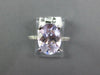 3.84CT DIAMOND & AAA LIGHT AMETHYST 14KT WHITE GOLD OVAL & ROUND FRIENDSHIP RING