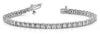 ESTATE 2.0CT DIAMOND 14K WHITE GOLD ROUND CHANNEL PRONG ETERNITY TENNIS BRACELET