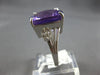 EXTRA LARGE 10.2CT DIAMOND & AAA AMETHYST 14KT WHITE GOLD CUSHION & ROUND RING
