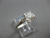 ANTIQUE LARGE .69CT DIAMOND PLATINUM 3 STONE FILIGREE 3D ENGAGEMENT RING #28020