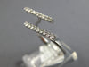 ESTATE .20CT DIAMOND 18KT WHITE GOLD 3D CLASSIC DOUBLE BAR CRISS CROSS LOVE RING