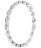 ESTATE .03CT DIAMOND 14KT WHITE GOLD ROUND & MARQUISE SHAPE SEMI ETERNITY RING