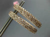 LARGE 6.08CT PINK DIAMOND 18KT ROSE GOLD MULTI ROW INSIDE OUT 3D HOOP EARRINGS