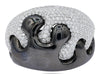 ESTATE EXTRA LARGE 2.6CT DIAMOND 18KT WHITE GOLD 3D MULTI ROW AQUATIC FUN RING