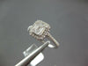 ESTATE .50CT DIAMOND 18KT WHITE GOLD ROUND & BAGUETTE CLUSTER SQUARE HALO RING