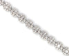 8.13CT DIAMOND 18KT WHITE GOLD 3D ROUND & BAGUETTE MULTI FLOWER TENNIS BRACELET