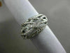 ESTATE WIDE .51CT DIAMOND 18KT WHITE GOLD 3D INFINITY WOVEN CRISS CROSS FUN RING