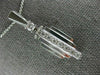 ESTATE LONG .39CT DIAMOND 14KT WHITE GOLD 3D HANGING PYRAMID PENDANT #1706