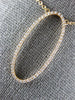 ESTATE .21CT DIAMOND 18KT ROSE GOLD 3D CLASSIC OPEN OVAL FUN NECKLACE