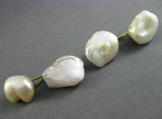 ANTIQUE LARGE PEARL 14K YELLOW GOLD 3D CLASSIC BAROQUE DOUBLE SIDED CUFFLINKS