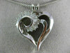 ESTATE .85CT BAGUETTE DIAMOND 14K WHITE GOLD 3D OPEN CLASSIC HEART PENDANT #9888