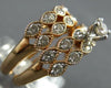 ESTATE WIDE 1CT DIAMOND 14KT ROSE GOLD ROUND MARQUISE SHAPE ANNIVERSARY RING SET