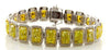 EXTRA LARGE 4.60CT WHITE & FANCY YELLOW DIAMOND 18KT 2 TONE GOLD TENNIS BRACELET
