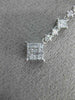 ESTATE LONG .56CT DIAMOND 18K WHITE GOLD CLASSIC JOURNEY INVISIBLE PENDANT 19808