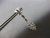 LARGE 2.04CT DIAMOND 14KT WHITE GOLD 3D ROUND & MARQUISE FLORAL EARRINGS #28135