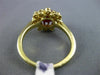 ESTATE 3.26CT DIAMOND & AAA RUBY 18KT YELLOW GOLD 3D HANDCRAFTED FLOWER FUN RING