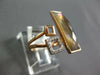 .07CT DIAMOND & AAA MULTI COLOR QUARTZ 14K ROSE GOLD SQUARE RECTANGULAR FUN RING