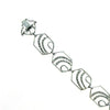 WIDE .69CT DIAMOND 18KT WHITE GOLD 3D OPEN FILIGREE HEXAGON FUN TENNIS BRACELET