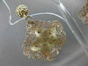 ESTATE LARGE 14K ROSE YELLOW GOLD HANGING STAR FILIGREE HOOP EARRINGS 38MM #2682
